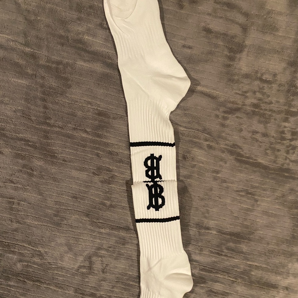 Burberry White Athletic Socks with Logo